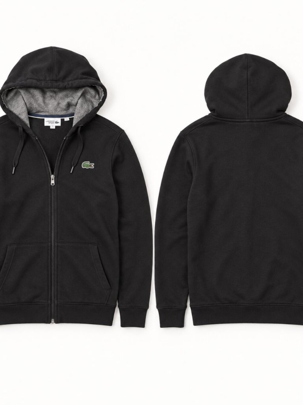 Lacoste Sport Black Full-Zip Hoodie 4XL